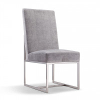 Manhattan Comfort DC030-GY Element Grey Velvet Dining Chair